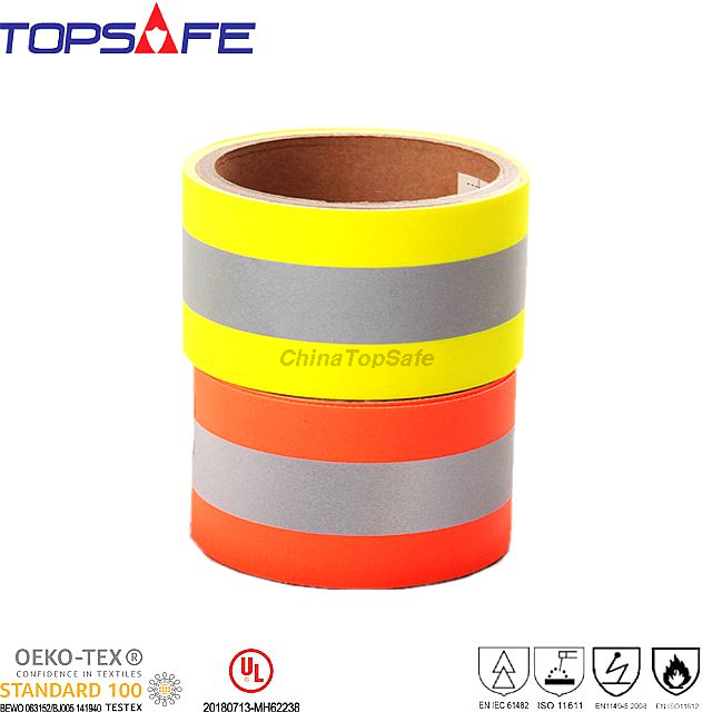  FR Reflective Warning Tape - Yellow/Orange